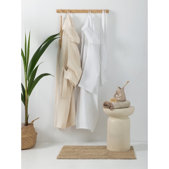 Μπουρνούζι Bath Collection MOUS WHITE Large