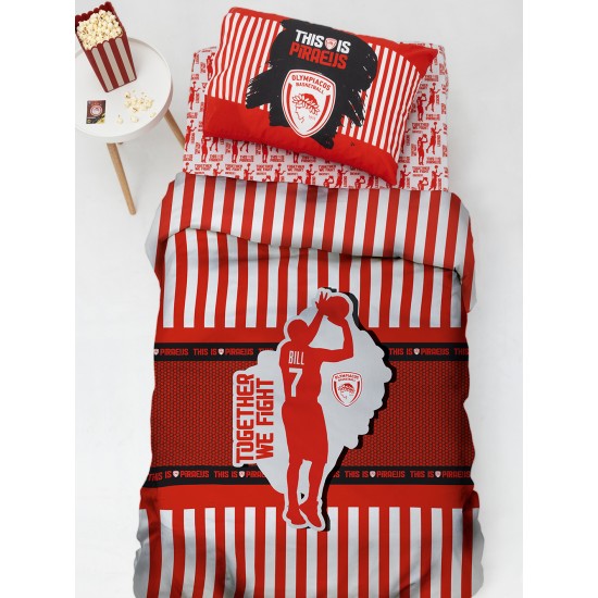 Σετ Παπλωματοθήκη Μονή Olympiacos B.C. 170x250 BC8