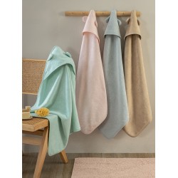 Σετ Μπουρνουζοπετσέτες Με Κουκούλα Baby Bath 75x75 ROBIN (2) BLUE