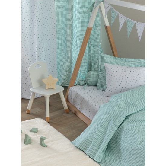 Σεντόνι Κούνιας 70x140+20 BB101 AQUA Με Λάστιχο