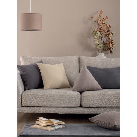 Διακοσμητική μαξιλαροθήκη με γέμιση 43x43x43 AS104 MOKA