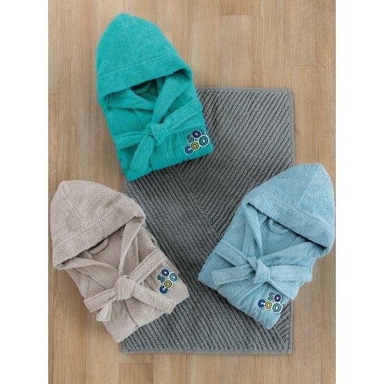 Μπουρνούζι με Κουκούλα Kids Bath COOL GREY 4-6