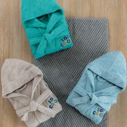 Μπουρνούζι με Κουκούλα Kids Bath COOL GREY 8-10