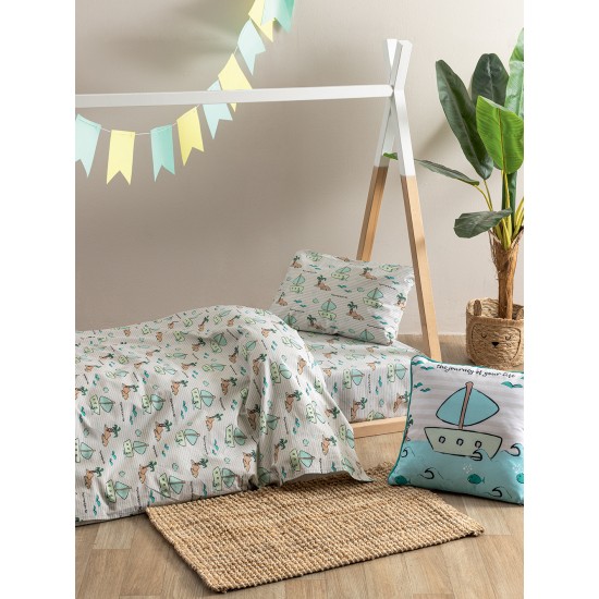 Σετ Μονά Σεντόνια My Kingdom 170x260 MK779 Με Λάστιχο