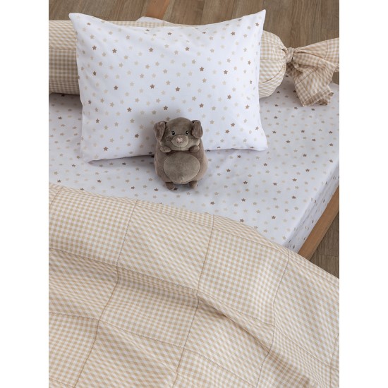 Σεντόνι Μονό 110x200+35 BB101 BEIGE Με Λάστιχο