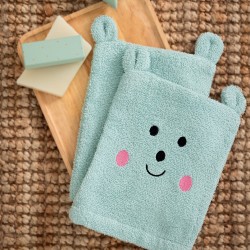 Σετ γάντια μπάνιου πετσετέ Baby Bath 17x23 BG100 AQUA
