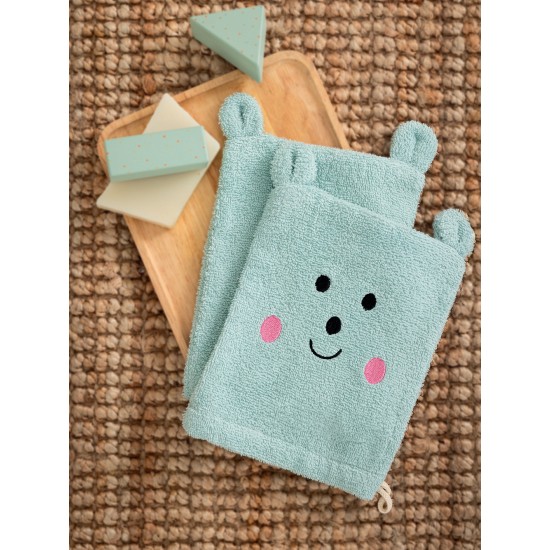 Σετ γάντια μπάνιου πετσετέ Baby Bath 17x23 BG100 AQUA