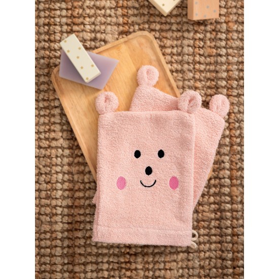 Σετ γάντια μπάνιου πετσετέ Baby Bath 17x23 BG100 PINK