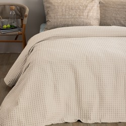 Κουβέρτα Πικέ 250x240 MARCIE ECRU