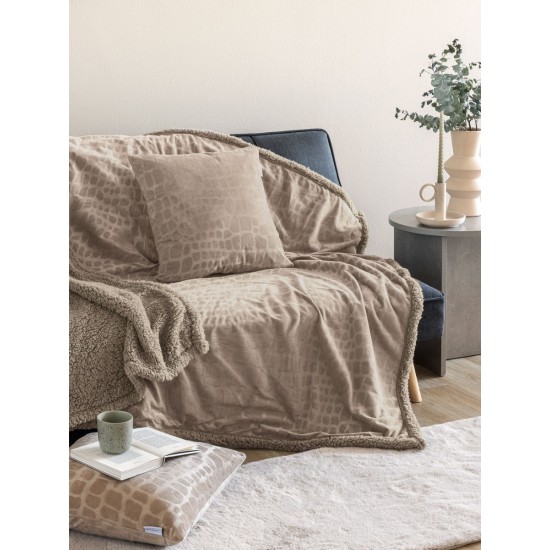 Διακοσμητική Μαξιλαροθήκη Home Décor 45x45 FLO BEIGE