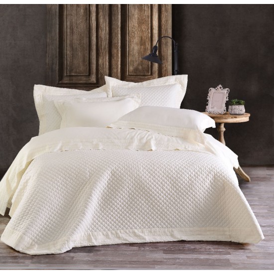 KLELIA - ΣΕΤ ΚΟΥΒΕΡΛΙ ΕΚΡΟΥ ΣΕΤ 3 ΤΕΜΑΧΙΑ (1 235X250, 2 50X70)