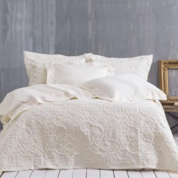 ODELIA - ΣΕΤ ΚΟΥΒΕΡΛΙ ΕΚΡΟΥ ΣΕΤ 7 ΤΕΜΑΧΙΑ (1 235X250, 2 240X260, 4 50X70)