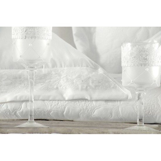 TABITHA - ΣΕΤ ΚΟΥΒΕΡΛΙ ΛΕΥΚΟ ΣΕΤ 7 ΤΕΜΑΧΙΑ (1 235X250, 2 240X260, 4 50X70)