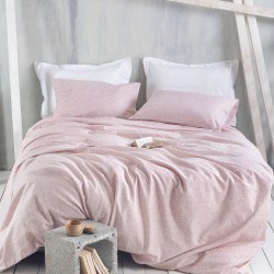 MELROSE ΡΟΖ - ΣΕΤ ΣΕΝΤΟΝΙΑ ΦΑΝΕΛΕΝΙΑ ΥΠΕΡΔΙΠΛΟ ΜΕ ΛΑΣΤΙΧΟ (230X260, 165X205+25)