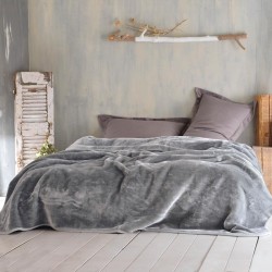 VELOUR ΓΚΡΙ - ΚΟΥΒΕΡΤΑ ΒΕΛΟΥΤΕ ΥΠΕΡΔΙΠΛΟ (220Χ240)