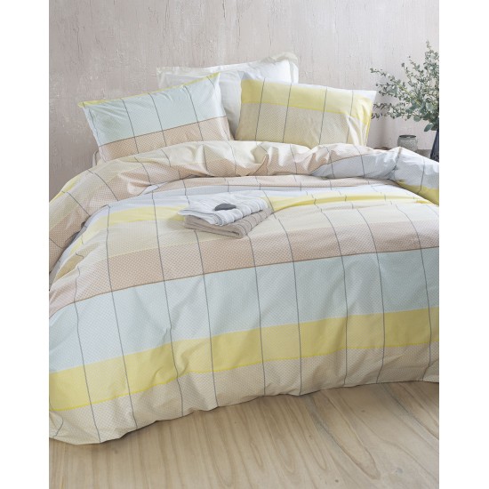 COLETTE ΚΙΤΡΙΝΟ ΓΑΛΑΖΙΟ - ΣΕΤ ΣΕΝΤΟΝΙΑ NEXT KING SIZE (260X280)