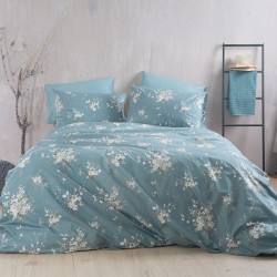 LINIE ΜΠΛΕ - ΣΕΤ ΣΕΝΤΟΝΙΑ DIVA ΗΜΙΔΙΠΛΟ ΜΕ ΛΑΣΤΙΧΟ (160X260, 105X205+25)