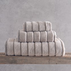 PYRAMID - ΠΕΤΣΕΤΑ 100% ΒΑΜΒΑΚΙ ZERO TWIST 530GR ΜΠΕΖ ΣΕΤ 3 ΤΕΜΑΧΙΩΝ (30X50, 50X90, 70X140) ΣΕ ΚΟΥΤΙ