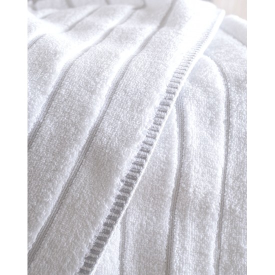 PYRAMID - ΠΕΤΣΕΤΑ 100% ΒΑΜΒΑΚΙ ZERO TWIST 530GR ΜΠΕΖ ΣΕΤ 3 ΤΕΜΑΧΙΩΝ (30X50, 50X90, 70X140) ΣΕ ΚΟΥΤΙ