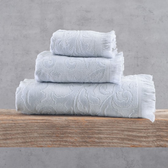 SIENNA NEW - ΠΕΤΣΕΤΑ 100% ΒΑΜΒΑΚΙ ΖΑΚΑΡ ΒΕΛΟΥΤΕ ΚΡΟΣΣΙ ΓΚΡΙ ΑΝΟΙΧΤΟ ΣΕΤ 3 ΤΕΜΑΧΙΩΝ (30X50, 50X90, 70X140) ΣΕ ΚΟΥΤΙ