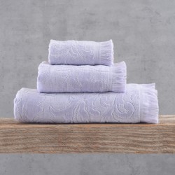 SIENNA NEW - ΠΕΤΣΕΤΑ 100% ΒΑΜΒΑΚΙ ΖΑΚΑΡ ΒΕΛΟΥΤΕ ΚΡΟΣΣΙ ΛΙΛΑ ΣΕΤ 3 ΤΕΜΑΧΙΩΝ (30X50, 50X90, 70X140) ΣΕ ΚΟΥΤΙ