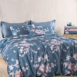 SPRINGTIME ΜΠΛΕ ΣΚΟΥΡΟ - ΣΕΤ ΣΕΝΤΟΝΙΑ NOVA ΥΠΕΡΔΙΠΛΟ ΜΕ ΛΑΣΤΙΧΟ (230X260, 165X205+25)