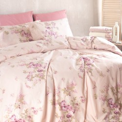 SPRINGTIME ΡΟΖ - ΣΕΤ ΣΕΝΤΟΝΙΑ NOVA ΥΠΕΡΔΙΠΛΟ ΜΕ ΛΑΣΤΙΧΟ (230X260, 165X205+25)