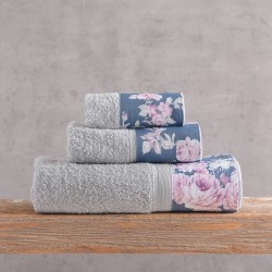 SPRINGTIME ΓΚΡΙ-ΜΠΛΕ ΣΚΟΥΡΟ - ΣΕΤ ΠΕΤΣΕΤΕΣ 3ΤΕΜ. ΣΕΤ 3 ΤΕΜΑΧΙΩΝ (30X50, 50X90, 80X150) ΣΥΣΚΕΥΑΣΙΑ ΣΑΚΟΥΛΑΣ