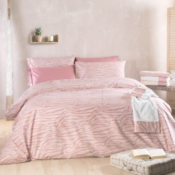 TRISHA ΡΟΖ - ΣΕΤ ΣΕΝΤΟΝΙΑ NEXT ΥΠΕΡΔΙΠΛΟ ΜΕ ΛΑΣΤΙΧΟ (230X260, 165X205+25)