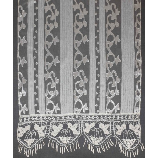 κουρτίνα 014 (90cm X 130cm) λευκό με τιράντα