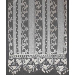 κουρτίνα 014 (120cm X 160cm) λευκό με τιράντα