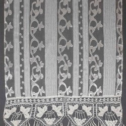 κουρτίνα 014 (140cm X 260cm) λευκό με τιράντα