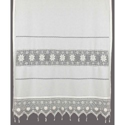 κουρτίνα 018 (160cm X 160cm) λευκό με τούνελ