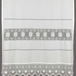 κουρτίνα 018 (140cm X 260cm) λευκό με τούνελ