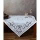 Silk Fashion Χειροποίητο Κοφτό Τραπεζοκαρέ 02 (140Cm X 140Cm) Λευκό