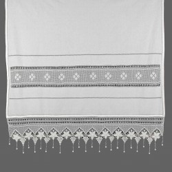 κουρτίνα 027 (140cm X 260cm) λευκό με τούνελ