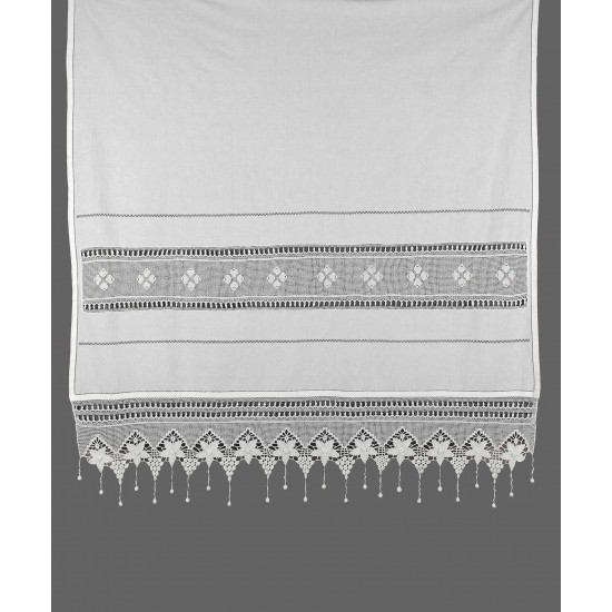 κουρτίνα 027 (200cm X 270cm) λευκό με τούνελ