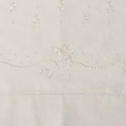 Βαμβακερή μαξιλαροθήκη με κέντημα 050 (46cm X 70cm) μπέζ ζευγάρι
