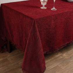 Σενίλ τραπεζομάντηλο 055 (200cm X 240cm) μπορντώ