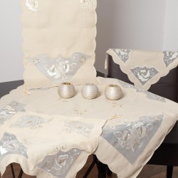 Σετ 7 τεμαχίων  (90cm X 90cm 40cm X 110cm 2x60cm X 60cm 2x 40cm X 40cm 140cm X 140cm) 05 μπεζ