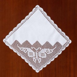 Silk Fashion Χειροποίητο Κοφτό Καρέ 07 (90Cm X 90Cm) Λευκό