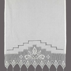 κουρτίνα 075 (160cm X 160cm) λευκό με τούνελ