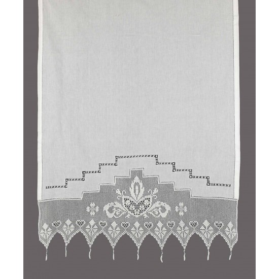 κουρτίνα 075 (160cm X 160cm) λευκό με τούνελ