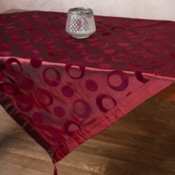 Σατέν τραπεζοκαρέ 082 (130cm X 130cm) μπορντώ