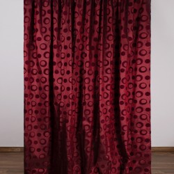 Κουρτίνα 082 (300cm X 275cm) με τρέσα μπορντώ