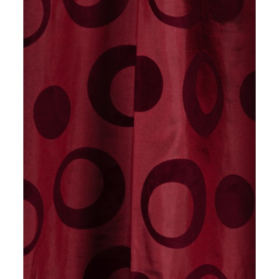 Κουρτίνα 082 (300cm X 275cm) με τρέσα μπορντώ