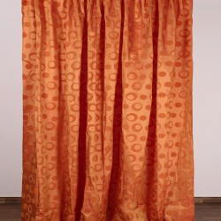 Κουρτίνα 082 (300cm X 275cm) με τρέσα πορτοκαλί