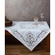 Silk Fashion Χειροποίητο Κοφτό Τραπεζοκαρέ 09 (140Cm X 140Cm) Λευκό