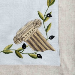 Χειροποίητο κοφτό πετσετάκι 09 (60cm X 60cm) λευκό