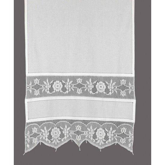 κουρτίνα 097 (90cm X 130cm) λευκό με τούνελ
